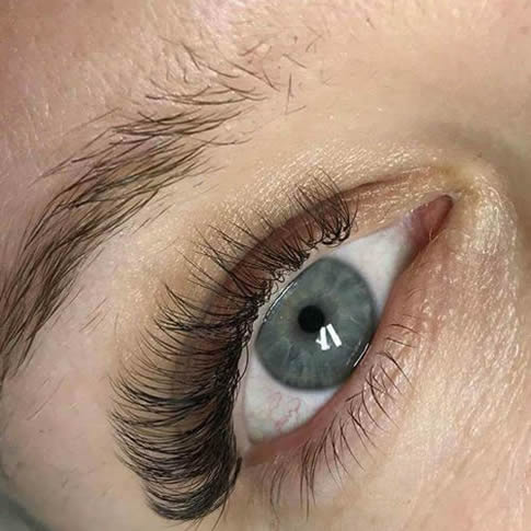 image showing eyebrow and eyelash beauty treatment