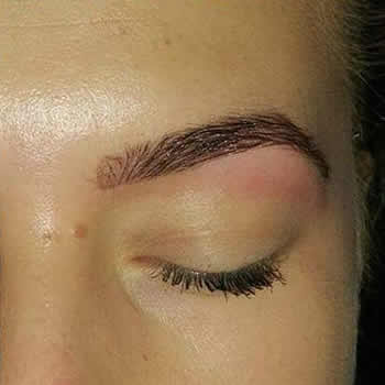 image of customer after eye tinting treatment